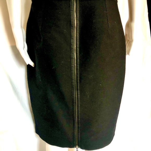 Lanvin Hiver 2014 Black Wool And Silk Pencil Skirt, Size 8 - Picture 8 of 13